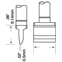 Horseshoe shaped and knife shaped soldering iron tips